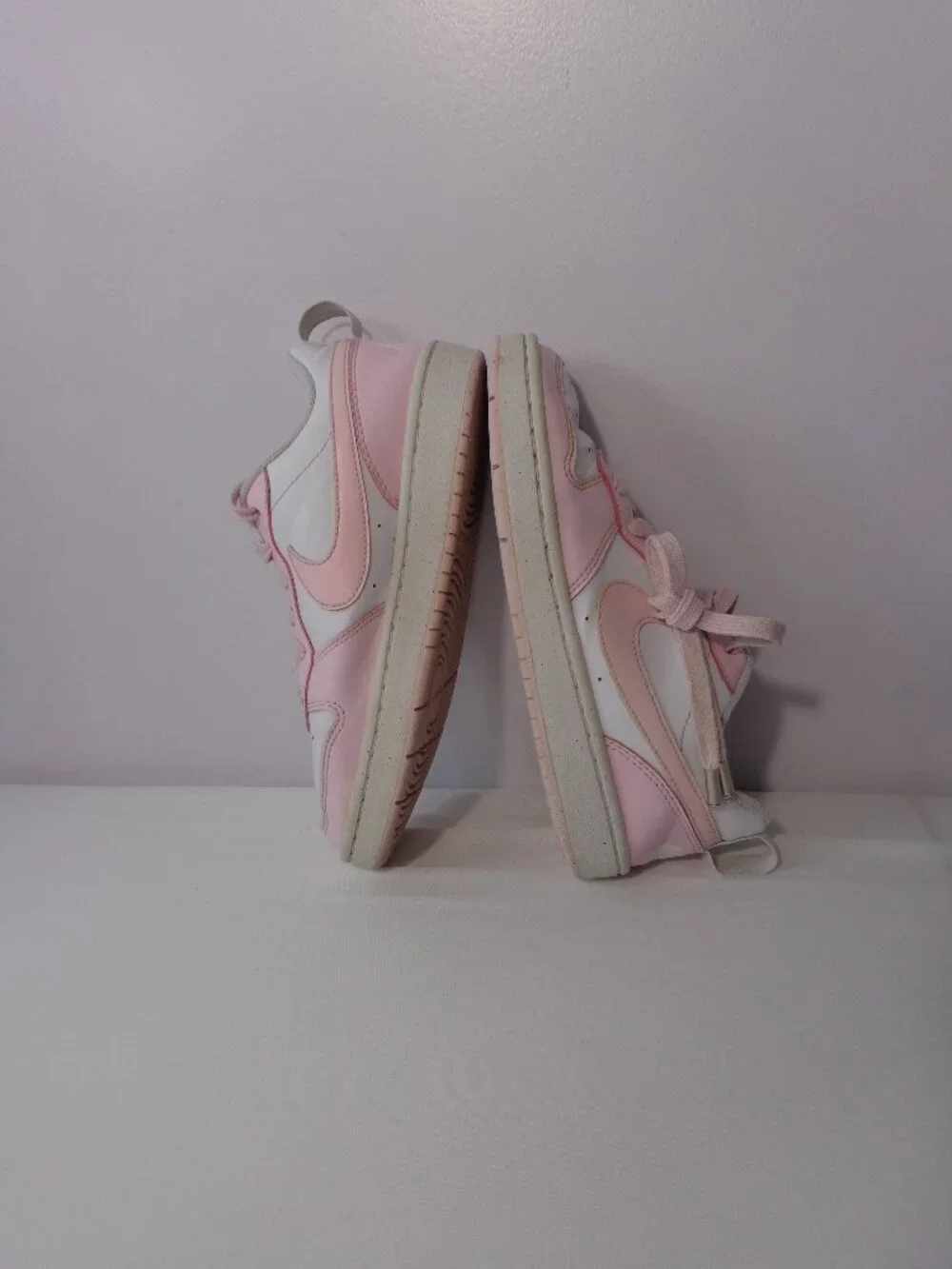 Nike Court Borough Low Recraft Girls Pink Shoes Sneakers DV5456-105 Size 4Y
